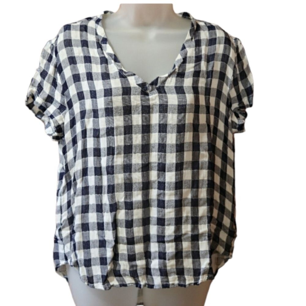 Cloth & Stone Gingham Plaid Check Shirt Medium
